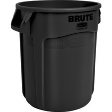 Trash Can: Round, Black